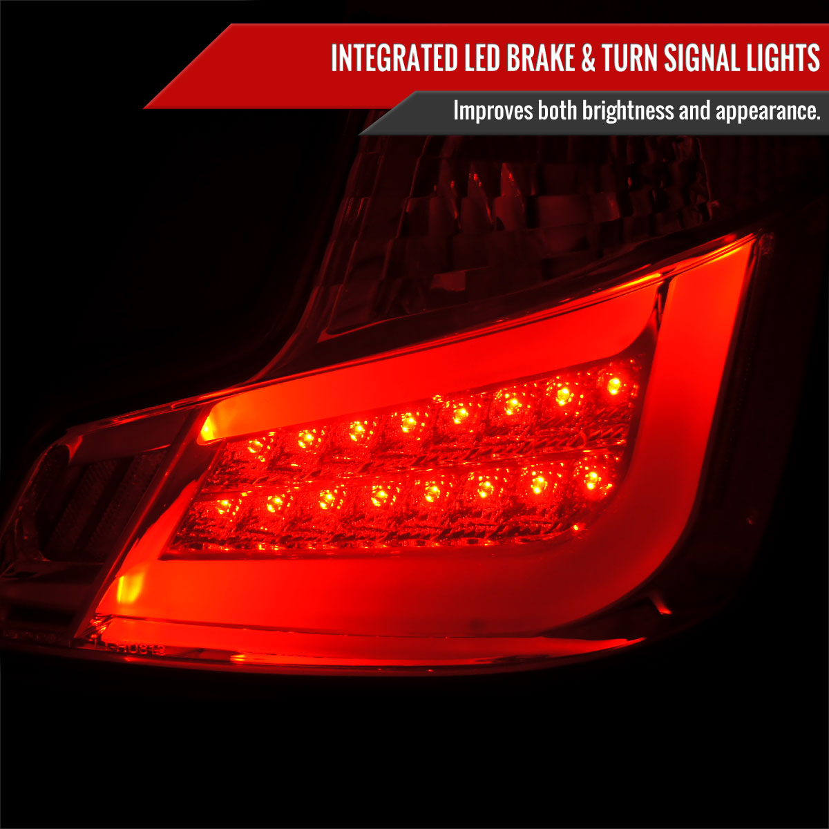 2011-2013 Scion tC LED Tail Lights (Chrome Housing/Smoke Lens)