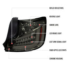 2011-2013 Scion tC LED Tail Lights (Chrome Housing/Smoke Lens)