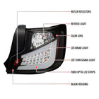 2011-2013 Scion tC LED Tail Lights (Matte Black Housing/Clear Lens)
