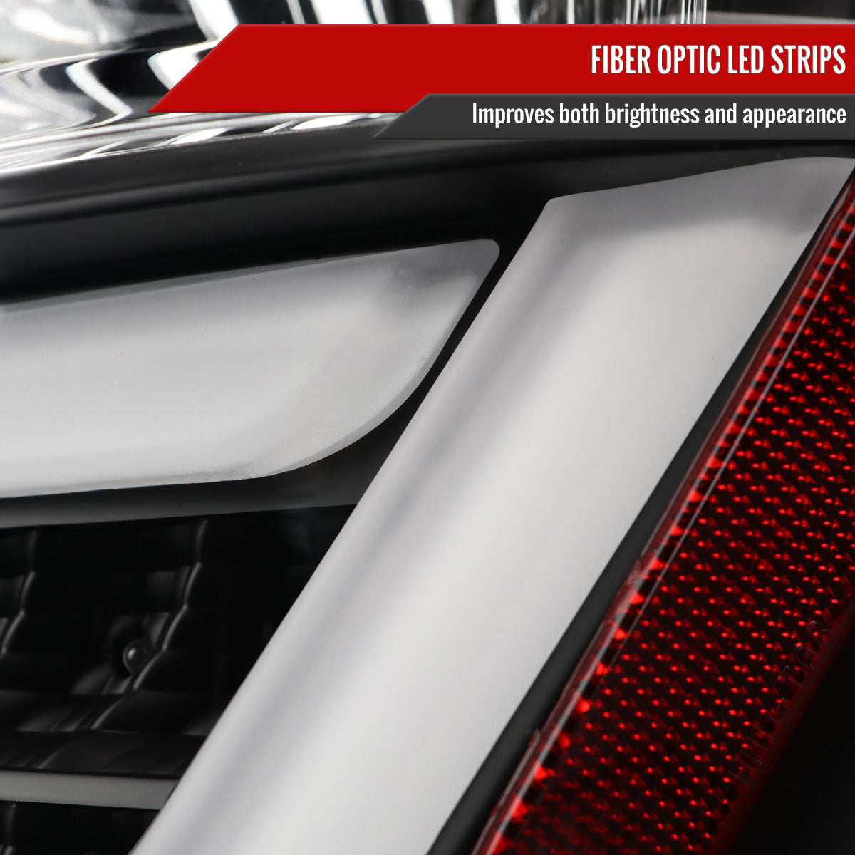 2011-2013 Scion tC V2 Style LED Tail Lights (Matte Black Housing/Clear Lens)