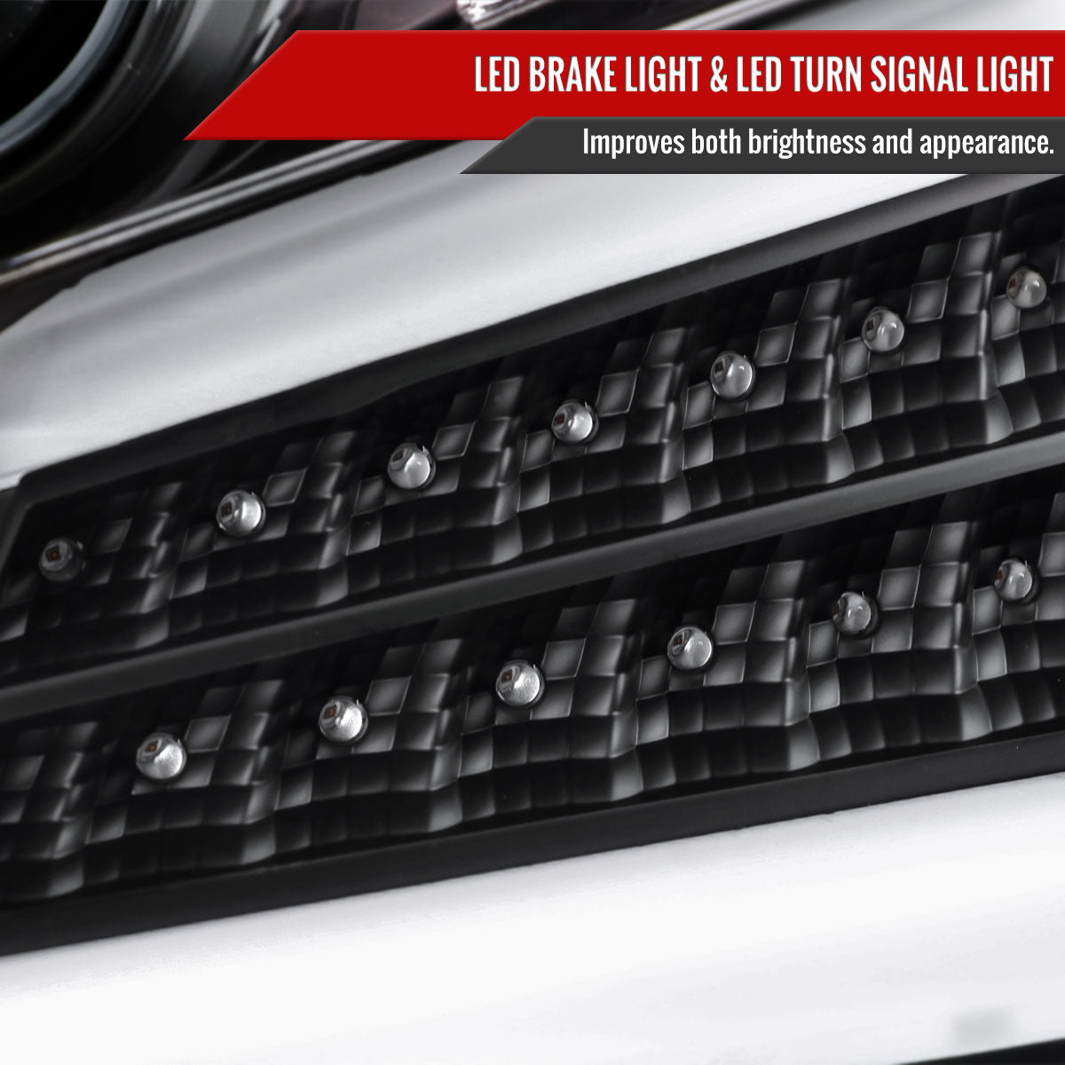 2011-2013 Scion tC V2 Style LED Tail Lights (Matte Black Housing/Clear Lens)