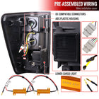 2004-2015 Nissan Titan LED Tail Lights with White LED Tube (Glossy Black Housing/Smoke Lens)
