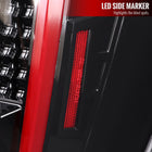 2004-2015 Nissan Titan LED Tail Lights with Red LED Tube (Jet Black Housing/Clear Lens)
