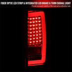 2004-2015 Nissan Titan LED Tail Lights with White LED Tube (Chrome Housing/Smoke Lens)