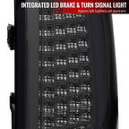 2004-2015 Nissan Titan LED Tail Lights with White LED Tube (Chrome Housing/Smoke Lens)