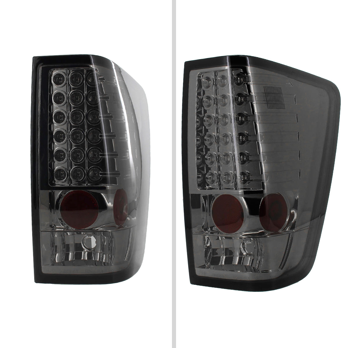 2004-2015 Nissan Titan LED Tail Lights (Chrome Housing/Smoke Lens)
