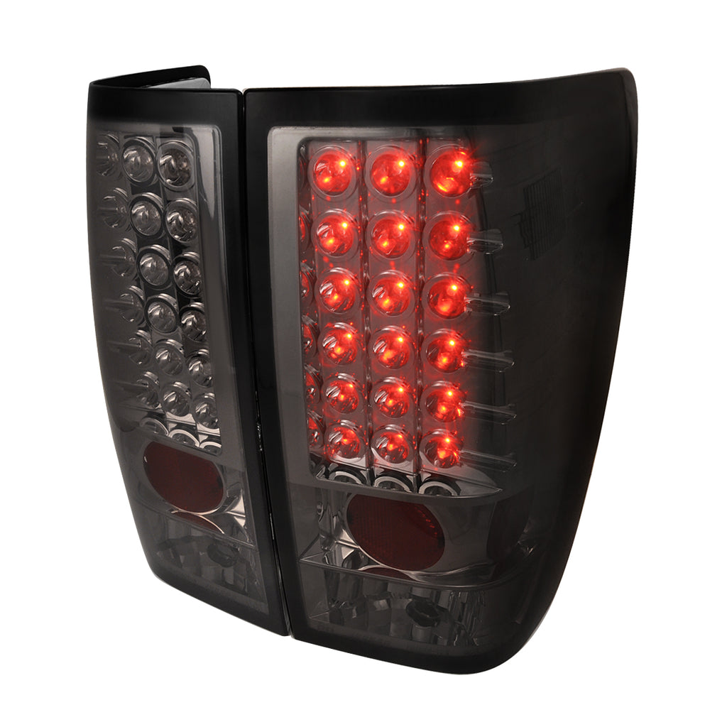 2004-2015 Nissan Titan LED Tail Lights (Chrome Housing/Smoke Lens)