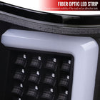 2004-2015 Nissan Titan LED Tail Lights with White LED Tube (Matte Black Housing/Clear Lens)