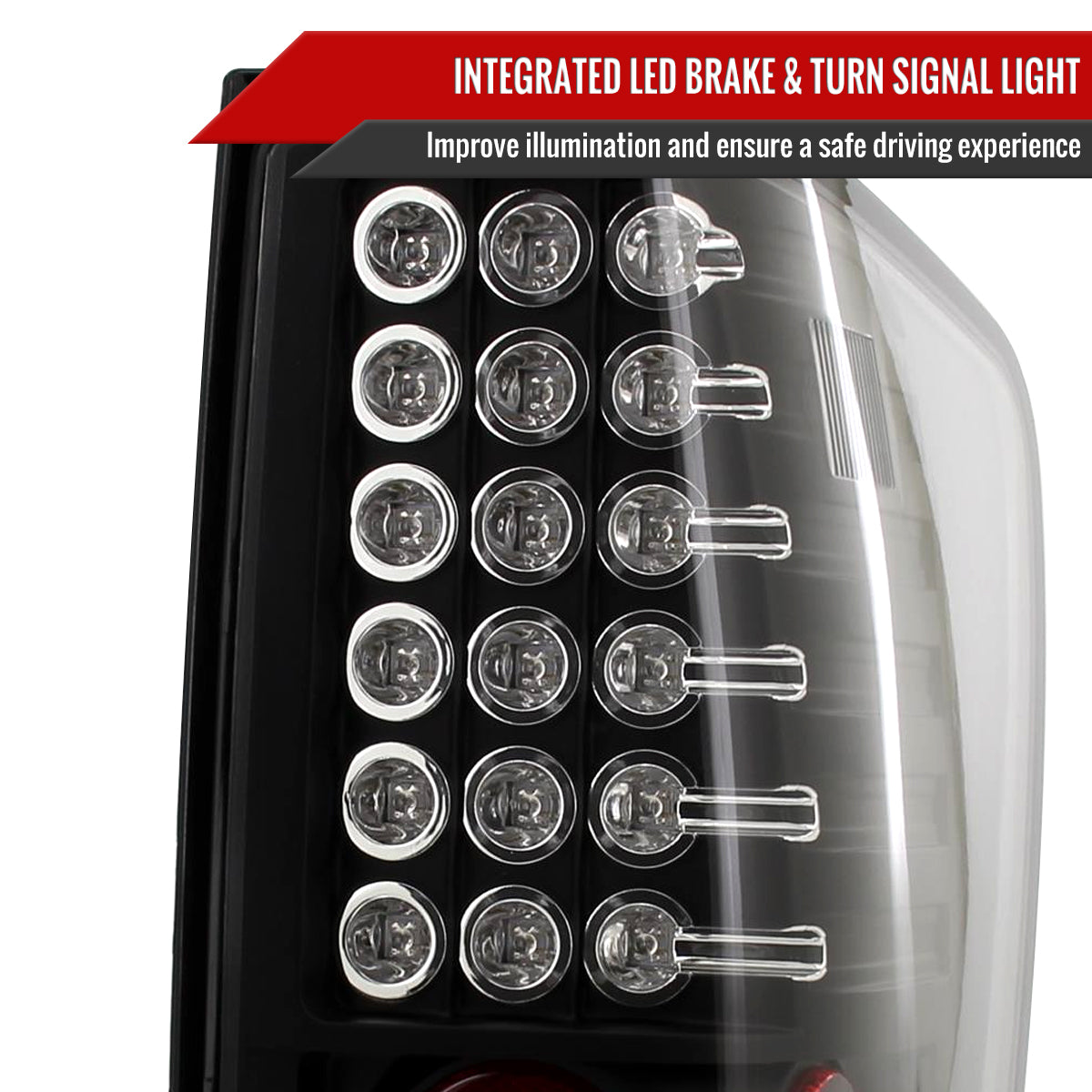 2004-2015 Nissan Titan LED Tail Lights (Matte Black Housing/Clear Lens)