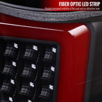 2004-2015 Nissan Titan LED Tail Lights with Red LED Tube (Matte Black Housing/Clear Lens)
