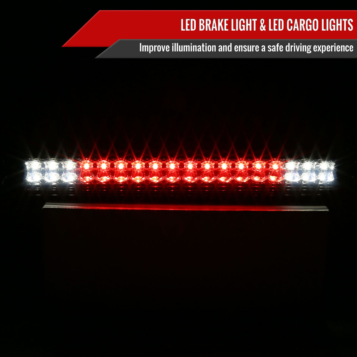 2004-2015 Nissan Titan LED 3rd Brake Light (Chrome Housing/Smoke Lens)