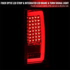 2004-2015 Nissan Titan LED Tail Lights with White LED Tube (Chrome Housing/Red Lens)