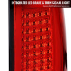 2004-2015 Nissan Titan LED Tail Lights with White LED Tube (Chrome Housing/Red Lens)