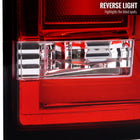 2004-2015 Nissan Titan LED Tail Lights with White LED Tube (Chrome Housing/Red Lens)