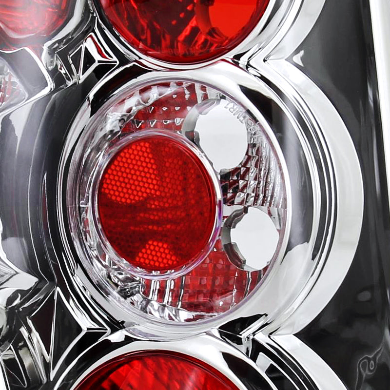 2004-2009 Hyundai Tucson Tail Lights (Chrome Housing/Clear Lens)
