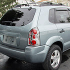 2004-2009 Hyundai Tucson Tail Lights (Chrome Housing/Clear Lens)