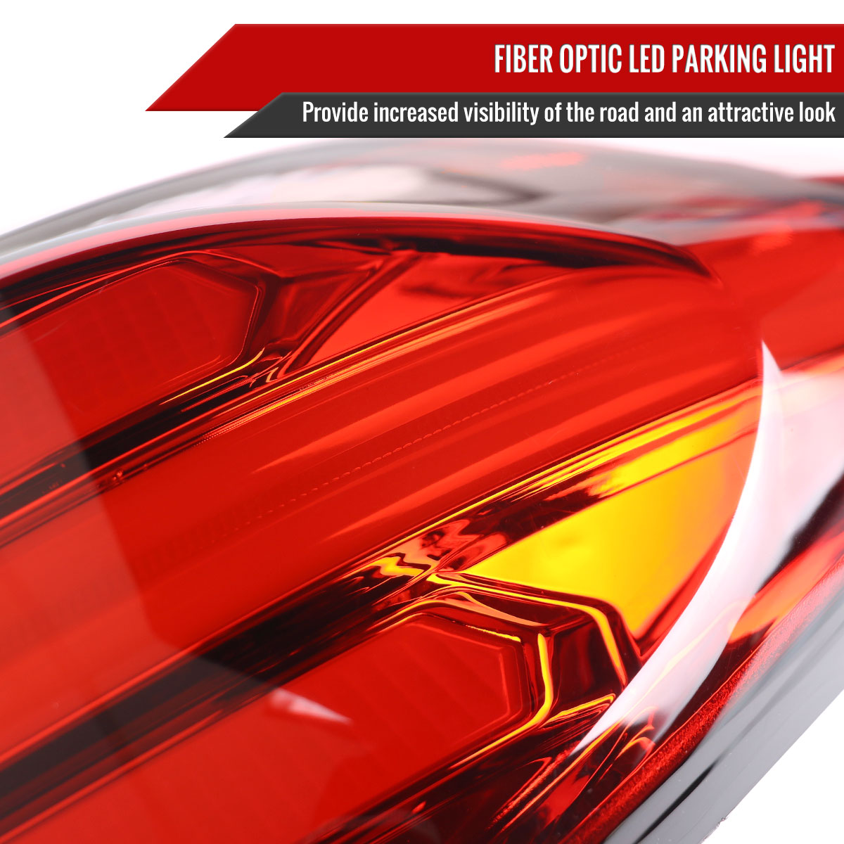 2016-2018 Hyundai Tucson LED Bar Tail Lights(Chrome Housing/Red Lens)