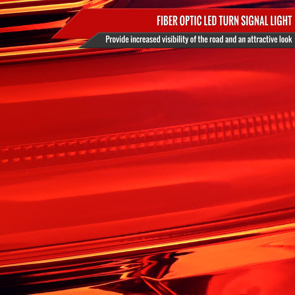 2016-2018 Hyundai Tucson LED Bar Tail Lights(Chrome Housing/Red Lens)