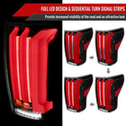 2007-2013 Toyota Tundra Sequential Red LED Bar Tail Lights (Glossy Black Housing/Clear Lens)