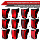 2007-2013 Toyota Tundra Sequential Red LED Bar Tail Lights (Glossy Black Housing/Clear Lens)