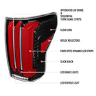 2007-2013 Toyota Tundra Sequential Red LED Bar Tail Lights (Glossy Black Housing/Clear Lens)