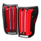 2007-2013 Toyota Tundra Sequential Red LED Bar Tail Lights (Glossy Black Housing/Clear Lens)