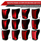 2007-2013 Toyota Tundra Sequential Red LED Bar Tail Lights (Glossy Black Housing/Smoke Lens)