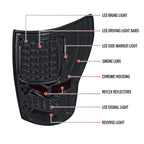 2007-2013 Toyota Tundra LED Tail Lights (Chrome Housing/Smoke Lens)