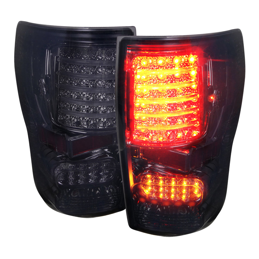 2007-2013 Toyota Tundra LED Tail Lights (Chrome Housing/Smoke Lens)