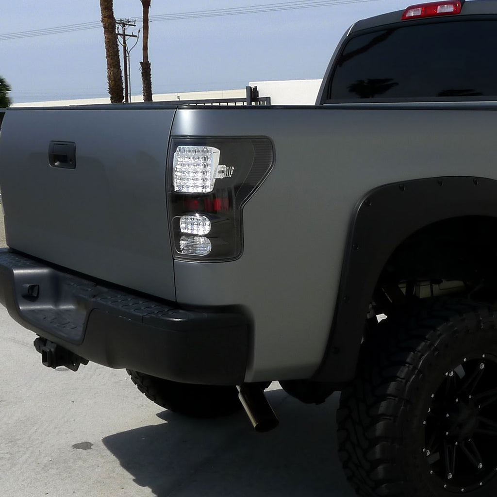 2007-2013 Toyota Tundra LED Tail Lights (Matte Black Housing/Clear Lens)