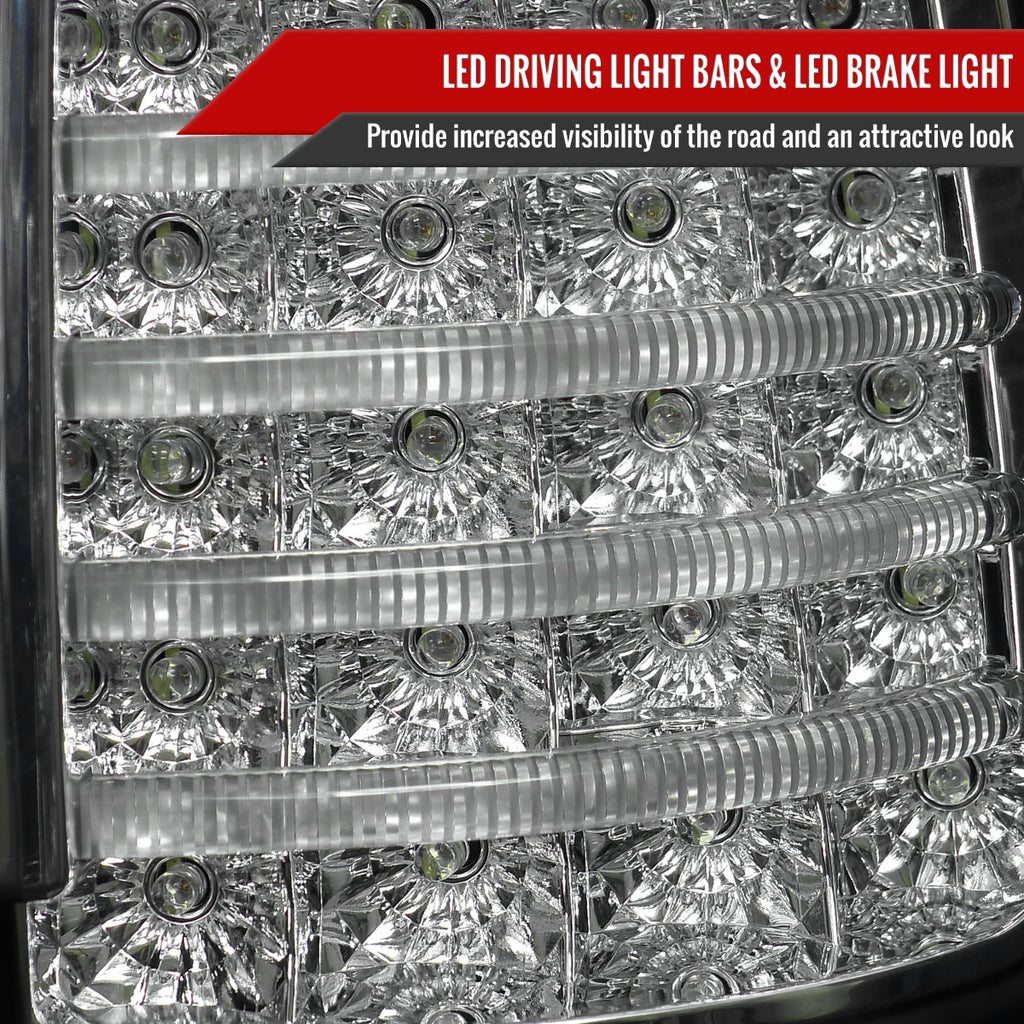 2007-2013 Toyota Tundra LED Tail Lights (Matte Black Housing/Clear Lens)