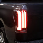 2007-2013 Toyota Tundra Sequential White LED Bar Tail Lights (Matte Black Housing/Clear Lens)