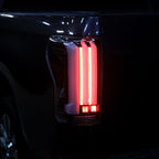 2007-2013 Toyota Tundra Sequential White LED Bar Tail Lights (Matte Black Housing/Clear Lens)