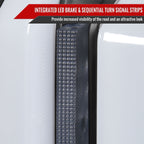 2007-2013 Toyota Tundra Sequential White LED Bar Tail Lights (Matte Black Housing/Clear Lens)