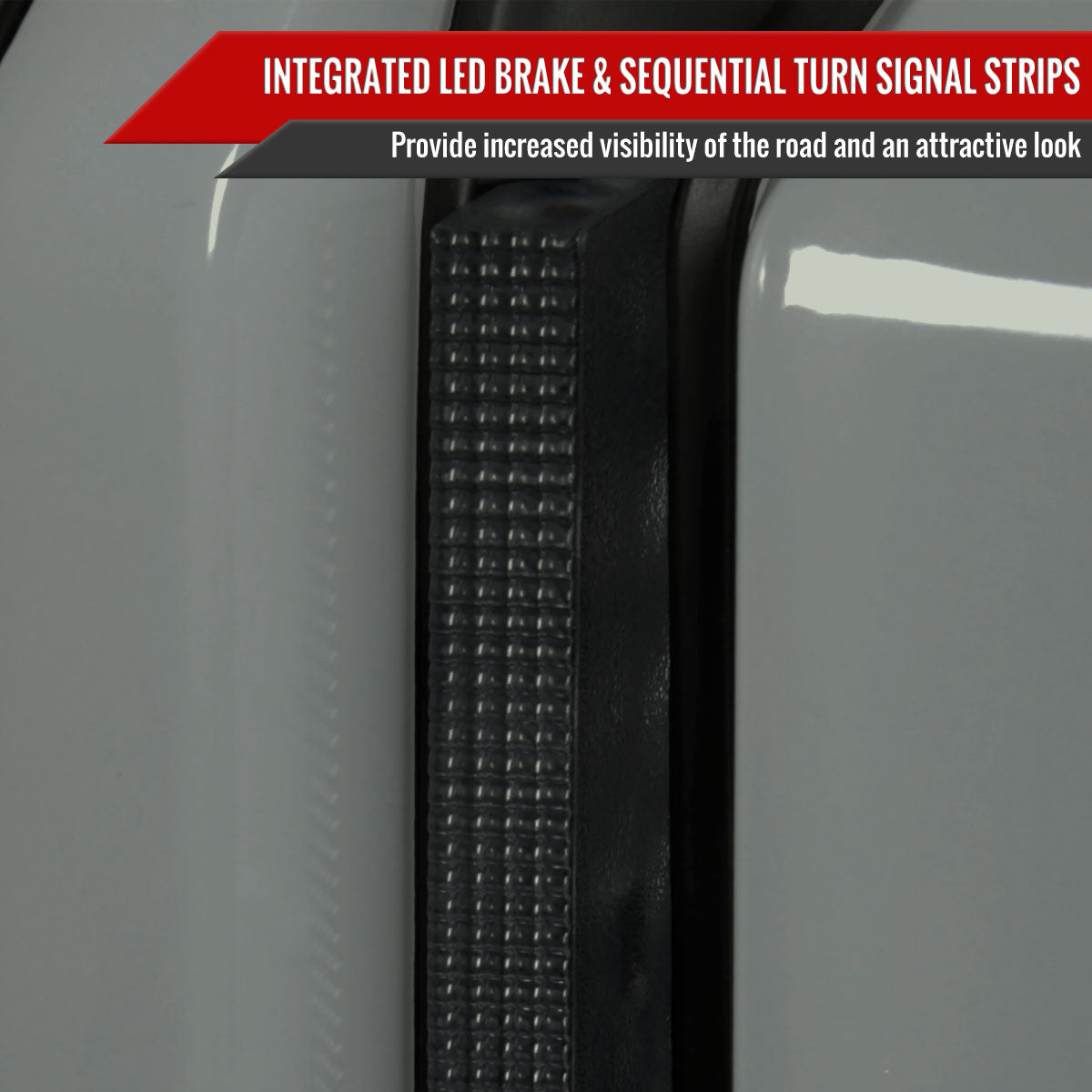 2007-2013 Toyota Tundra Sequential White LED Bar Tail Lights (Matte Black Housing/Smoke Lens)