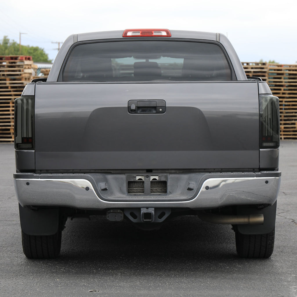 2007-2013 Toyota Tundra Sequential White LED Bar Tail Lights (Matte Black Housing/Smoke Lens)