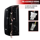 2014-2021 Toyota Tundra White Bar Sequential LED Tail Lights (Matte Black Housing/Clear Lens)
