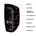 2014-2021 Toyota Tundra White Bar Sequential LED Tail Lights (Glossy Black Housing/Smoke Lens)