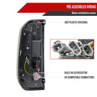 2014-2021 Toyota Tundra Facelift Style Full LED Tail Lights with Sequential Turn Signal (Jet Black Housing/Clear Lens)