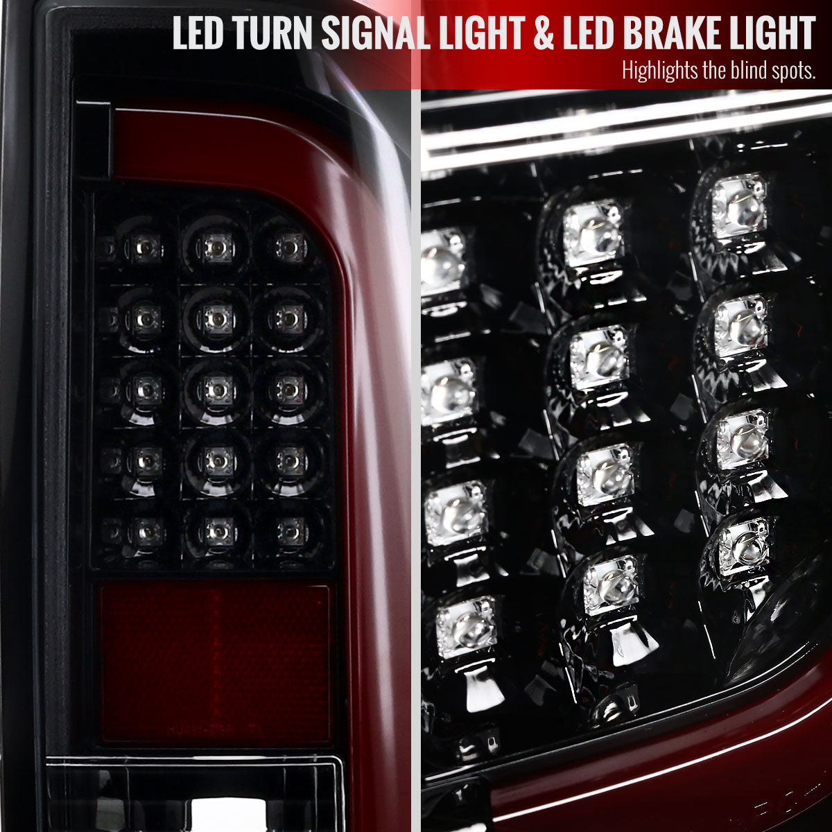 2014-2021 Toyota Tundra Red Bar Sequential LED Tail Lights (Jet Black Housing/Clear Lens)