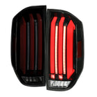 2014-2021 Toyota Tundra Facelift Style Full LED Tail Lights with Sequential Turn Signal (Jet Black Housing/Smoke Lens)