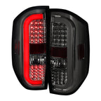 2014-2021 Toyota Tundra White Bar Sequential LED Tail Lights (Chrome Housing/Smoke Lens)