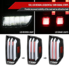 2014-2021 Toyota Tundra Facelift Style Full LED Tail Lights with Sequential Turn Signal (Matte Black Housing/Clear Lens)