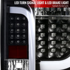 2014-2021 Toyota Tundra White Bar Sequential LED Tail Lights (Matte Black Housing/Clear Lens)