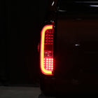 2014-2021 Toyota Tundra White Bar Sequential LED Tail Lights (Chrome Housing/Red Clear Lens)