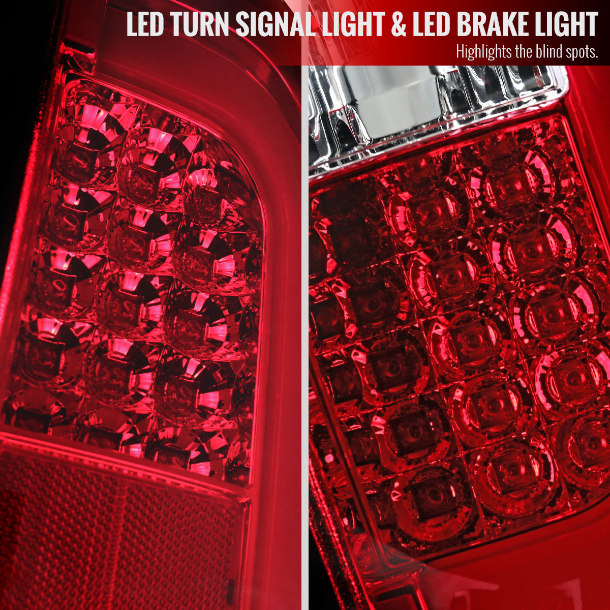 2014-2021 Toyota Tundra White Bar Sequential LED Tail Lights (Chrome Housing/Red Clear Lens)