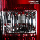 2014-2021 Toyota Tundra White Bar Sequential LED Tail Lights (Chrome Housing/Red Clear Lens)