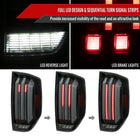 2014-2021 Toyota Tundra Facelift Style Full LED Tail Lights with Sequential Turn Signal (Matte Black Housing/Smoke Lens)