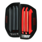 2014-2021 Toyota Tundra Facelift Style Full LED Tail Lights with Sequential Turn Signal (Matte Black Housing/Smoke Lens)