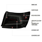 2008-2014 Subaru Impreza WRX/STI LED Sequential Turn Signal Tail Lights(Glossy Black Housing/Smoke Lens)